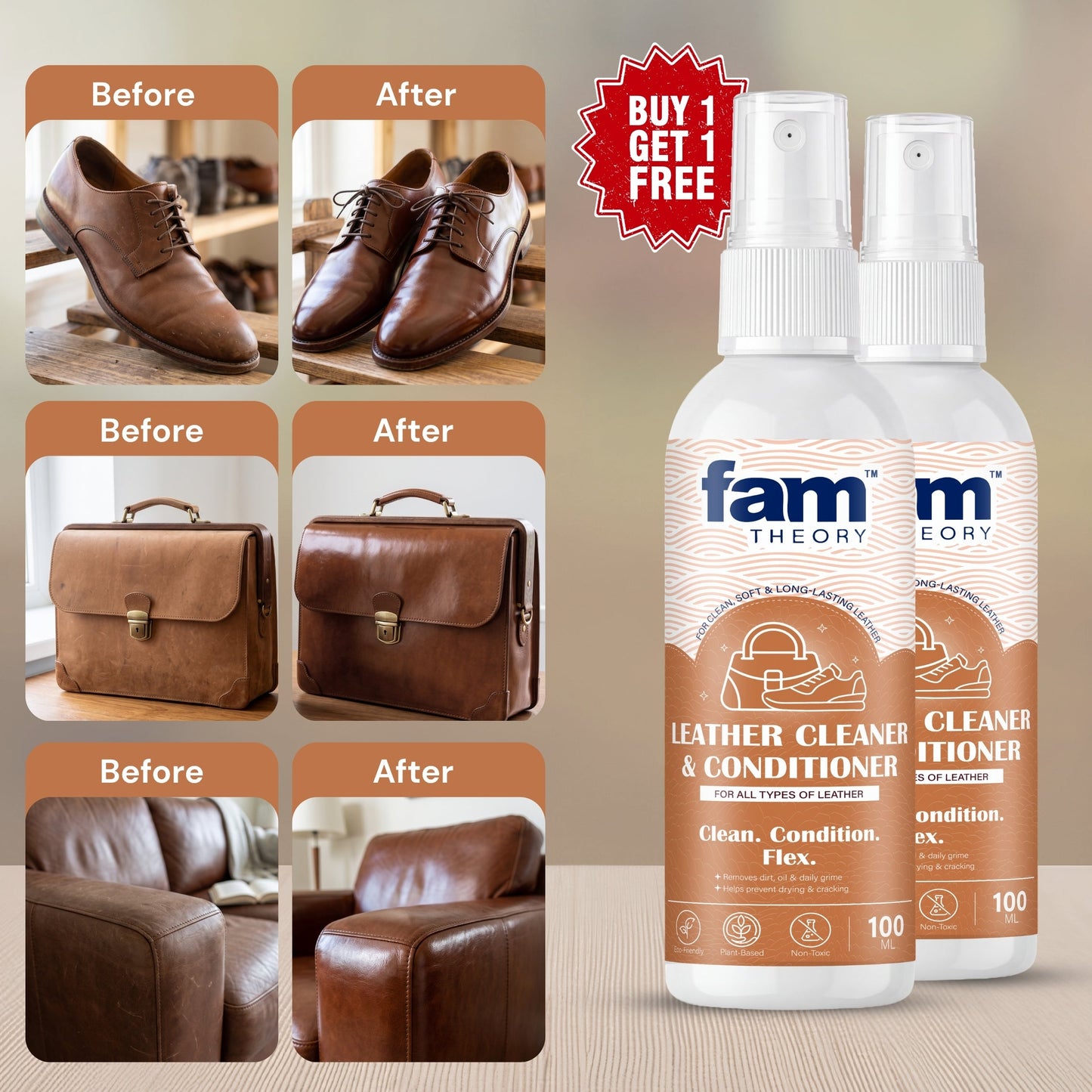 Famtheory Expert Pro Care Leather Cleaner & Conditioner 100ML✨