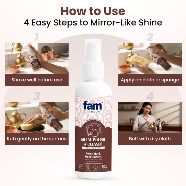 Famtheory Natural All-in-One Metals Polish & Shiner Spray ✨- 100ml