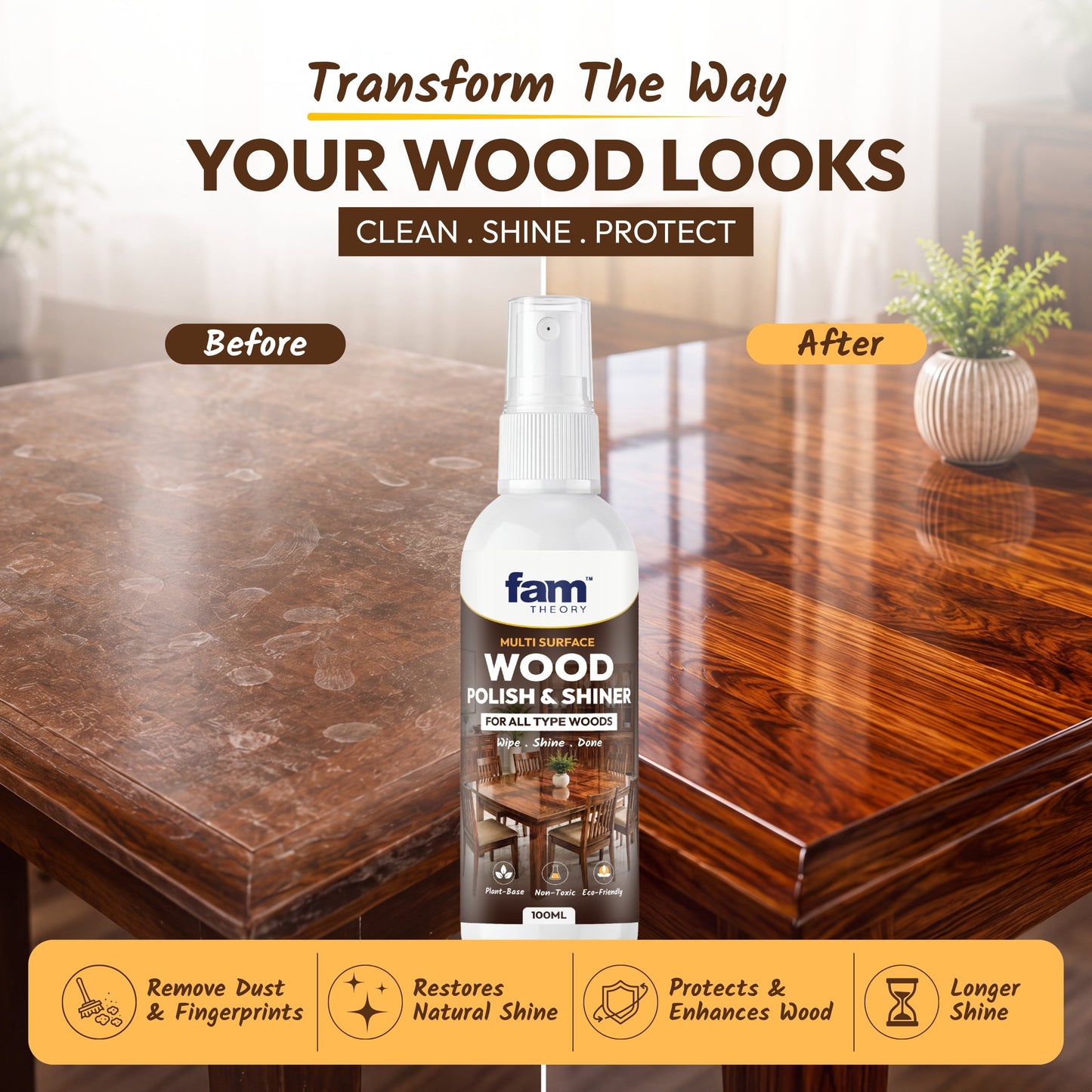 Buy 1 Get 1 Free | Advanced Pro Care Wood Polish & Shiner 100ml @399/- Only ✨