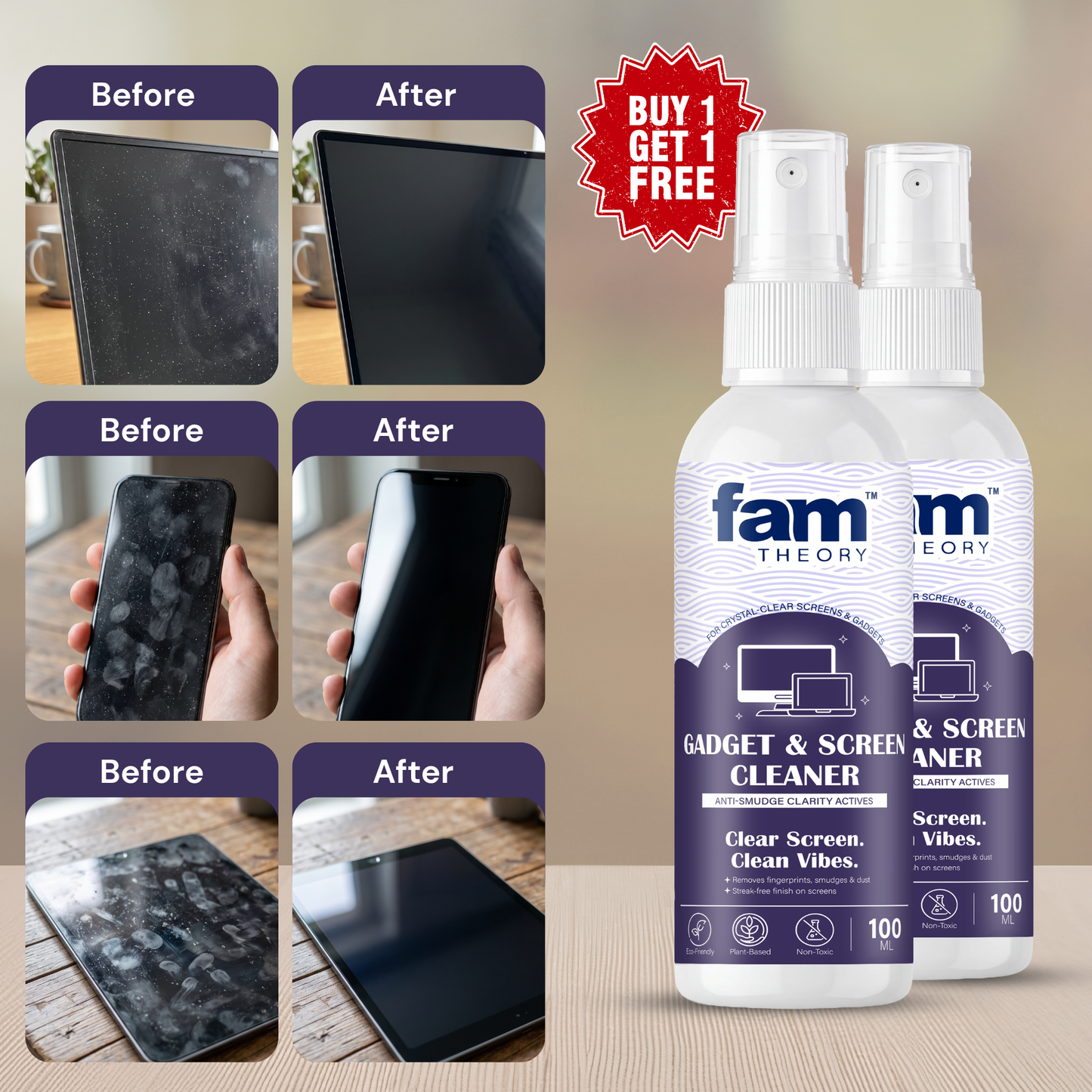 Buy 1 Get 1 Free Expert Pro Care Gadgets & Screen Cleaner ✨ - 100ml