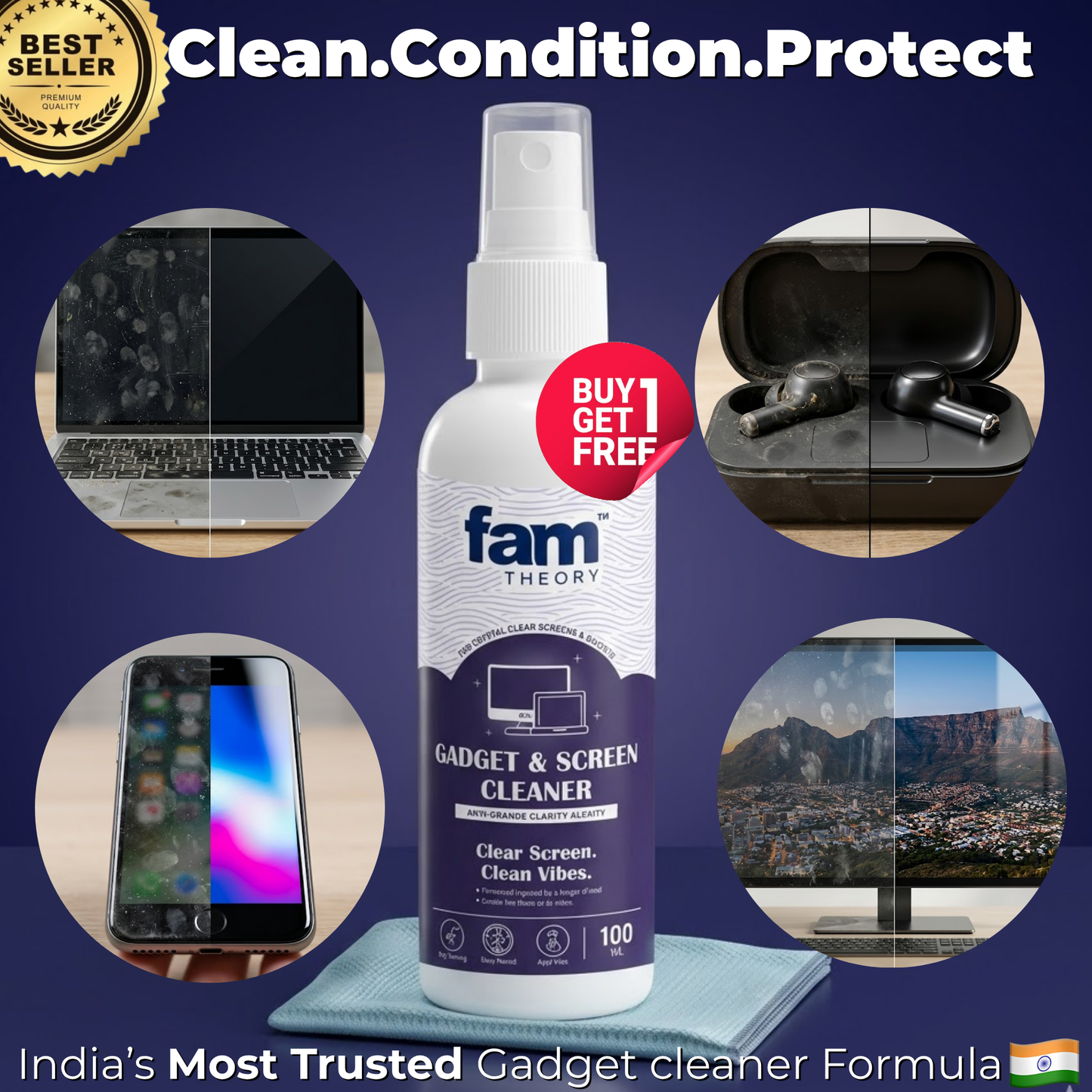 Buy 1 Get 1 Free Expert Pro Care Gadgets & Screen Cleaner ✨ - 100ml