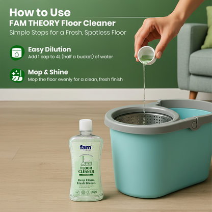 FamTheory All-In-One Natural Disinfectant Floor & Surface Cleaner 500ml✨