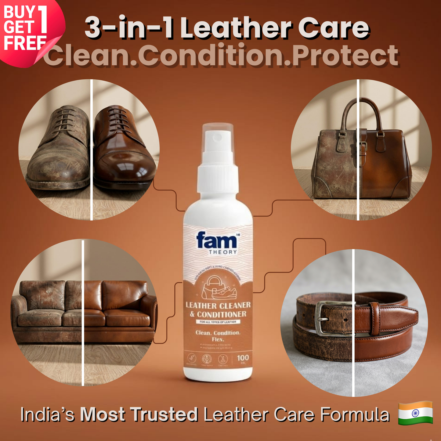 Famtheory Expert Pro Care Leather Cleaner & Conditioner 100ML✨
