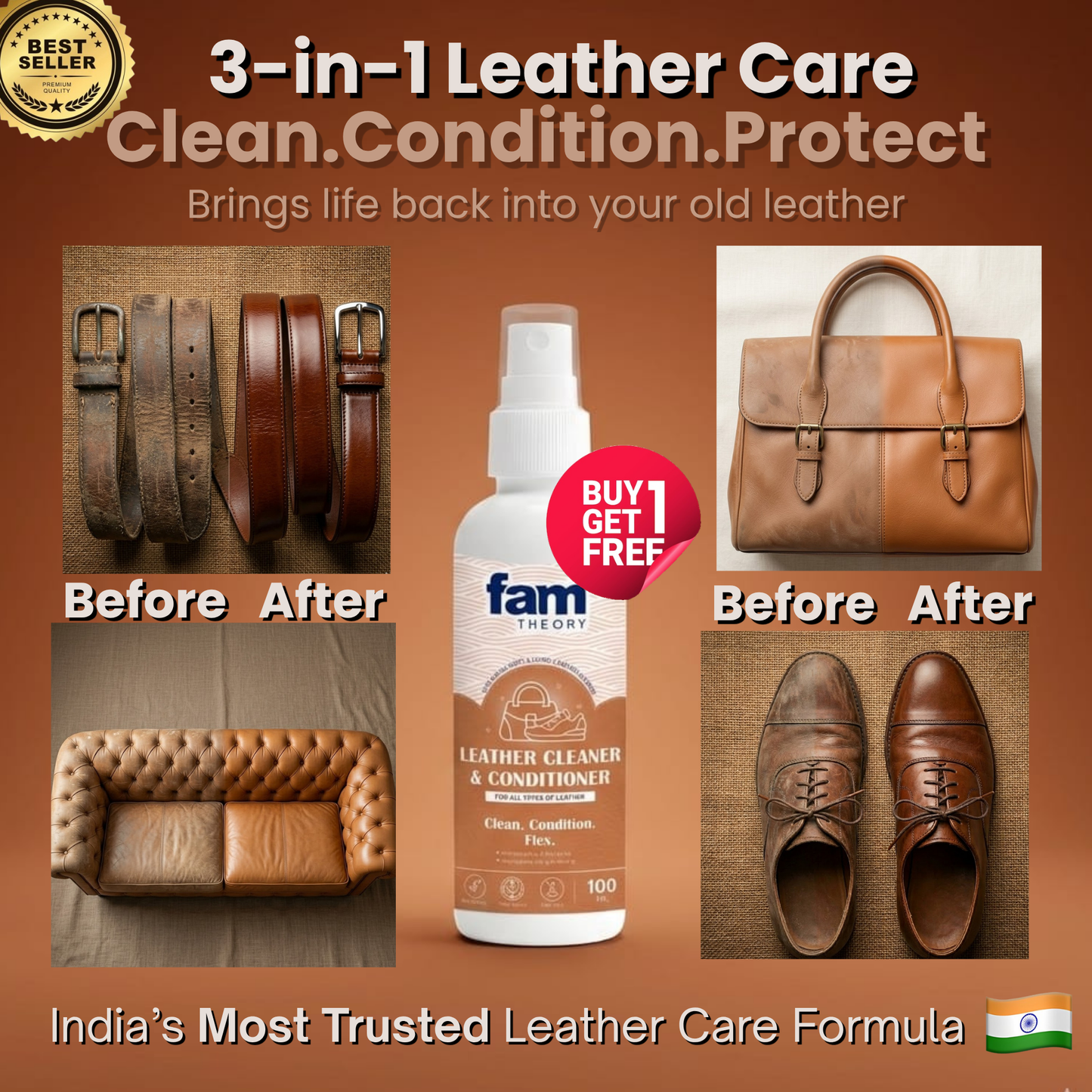 Famtheory Expert Pro Care Leather Cleaner & Conditioner 100ML✨